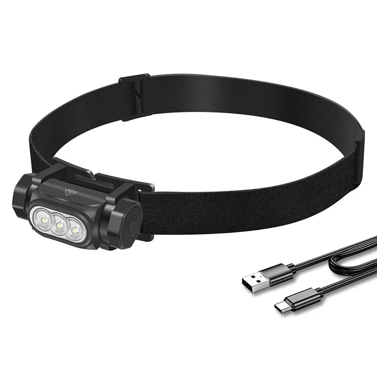 High Power USB Rechargeable Headlamp Led Head Lights Camping Mining Lithium Aluminum Head Torch Headlamp with Magneic
