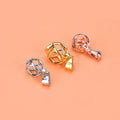 Unique 925 Sterling Silver Hexagram Pendant Tray Base Pendant Blank Setting for Gems Zircon Necklace Making Accessories