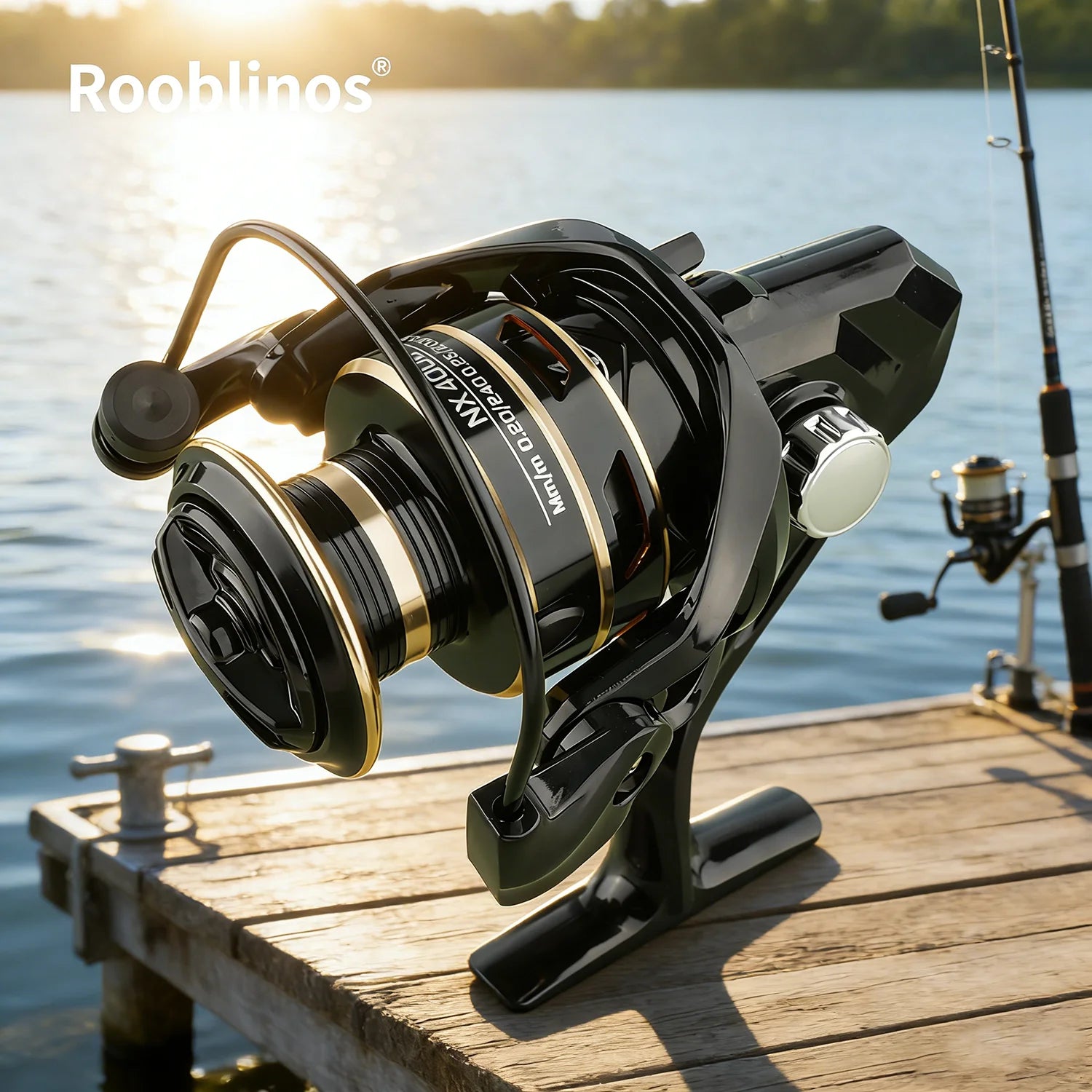 [Germany Stock] Rooblinos NX Spinning Reel 5.2:1 Gear Ratio Left-handed Fake Bait River Lake Nylon Two-Speed System Anti-Reverse