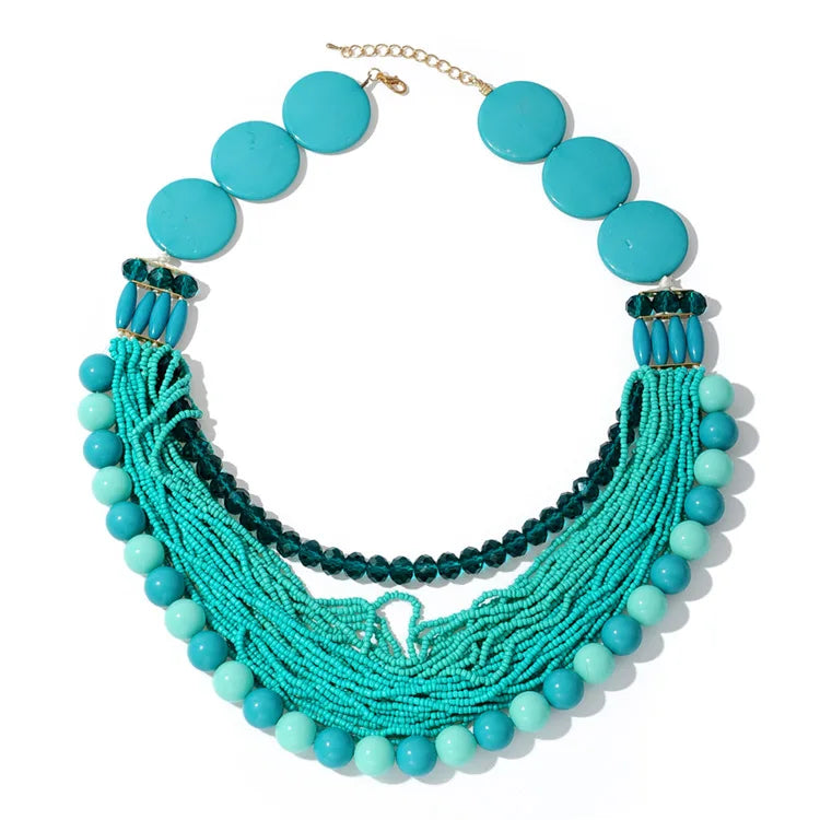 YDN055 Fashion Turquoise Beads Necklace Women Choker Necklace Jewelry