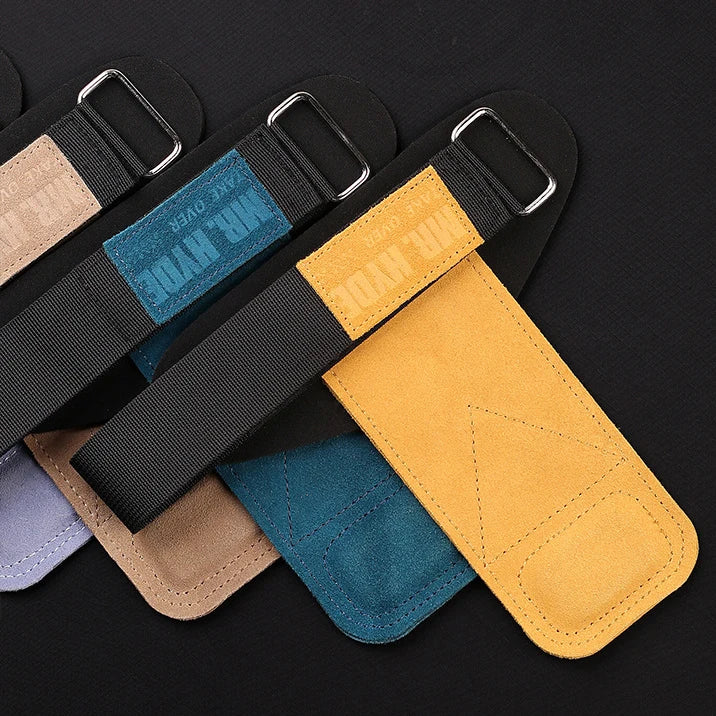 Unisex Cowhide Sport Protection Non-Slip Eco-Friendly Wrist Straps Comprehensive Protection Adjustable for Weight Fitness