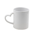 11 oz Ceramic Sublimation Blank Mug with Heart Handle for Promotions and Christmas Presents