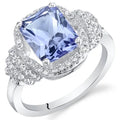 Oval Natural Primal Gold 14 Karat White Gold 6x4mm Pear Tanzanite Ring Handmade Wedding Ring