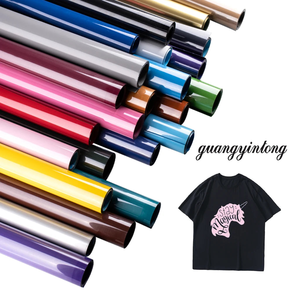 Flex Textil Heat Transfer Film Vinyl for T-shirt Clothing PU Htv Heat Transfer Vinyl Film Flex Flock  Paper & Film