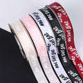 Wholesale Printing Polyester Personalized Word Ribbon Valentine Yama Satin Ribbon 4cm for Gift Wrap