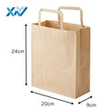 Custom Eco Friendly Biodegradable Brown Fast Food to Go Delivery Paperbag Restaurant Takeout Packaging Take Away Kraft Paper Bag