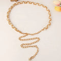 JULUN Belts for Women Pearl Lady Waist Chain Gold Metal Interwoven Faux Pearl Adjustable Tassel Dress Chain Belt