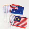 14*21 cm All Countries Small Hand Held Flag Mini 5.5*8 Inch American Flag with Plastic Pole