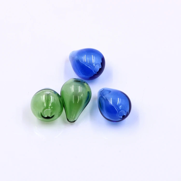 Handmade Colorful Blown Borosilicate Glass Jewelry Teardrop Beads