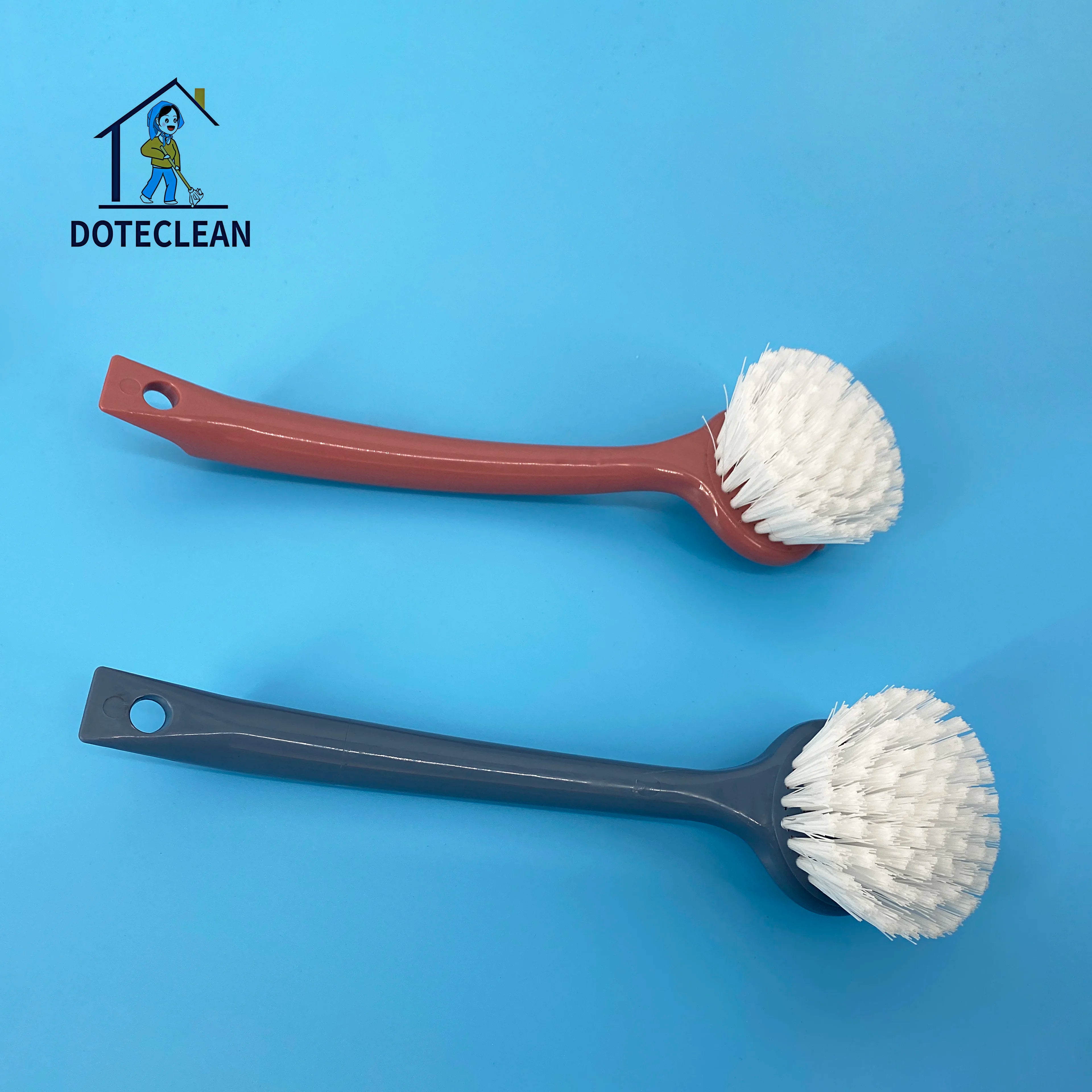 2025 Kitchen Cleaning Brush with Long Handle and Long Bristles for Pot and Bowl Cleaning Made of PP Material