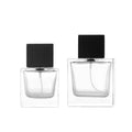 Wholesale Empty Luxury Clear Thick Bottom 30ml 50ml 100ml Crimp Neck Perfume Glass Bottle With Wooden Cap