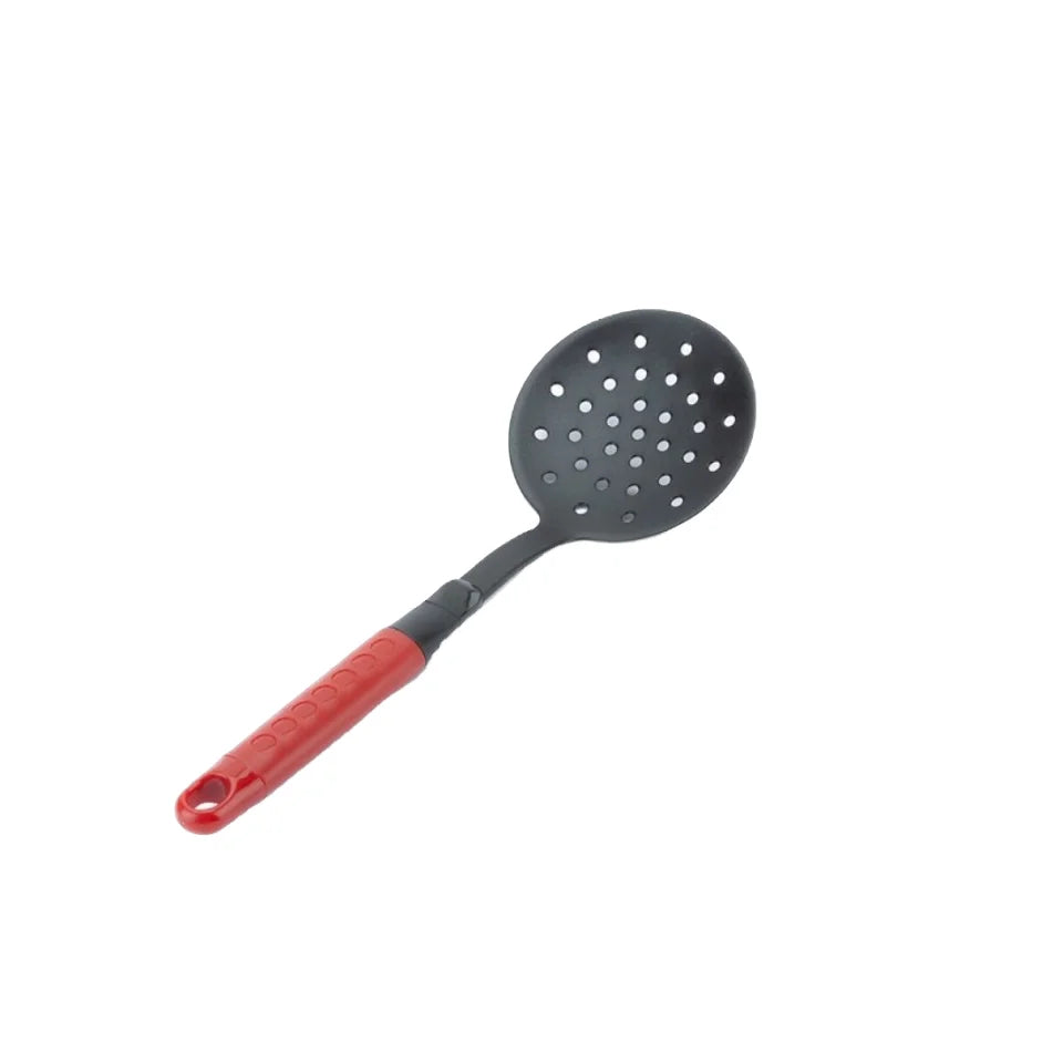 Elegant Italian Kitchen Utensils Red Black Handle Nylon Pots Pans Gnocchi Pasta Tray Plastic Fruit Skimmer Slotted Tools Tomatto