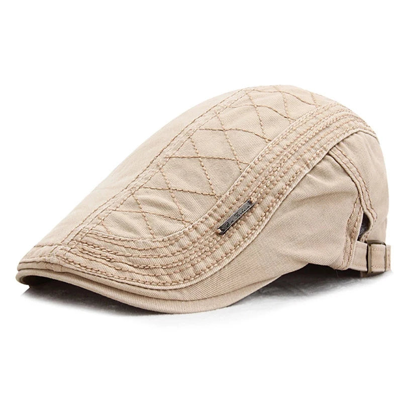 New Men's Hat Berets Cap Golf Driving Sun Flat Cap Fashion Cotton Berets Caps for Men Casual Peaked Hat Visors Casquette Hat