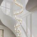 Nordic Simple Led Acrylic Villa Staircase Chandelier Kitchen Living Room Warm Bedroom Bedside Light Long Small Led Chandelier