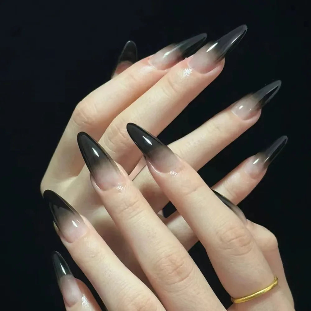 Hot French Press on Fake Nails Square Coffin Almond Shape UV Gel Fingers Nails Short Long Press on False Nails