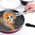 Best Seller Frying Tongs Multifunctional Spoon Stainless Steel Oil Filter Frying Strainer Kitchen Utensils