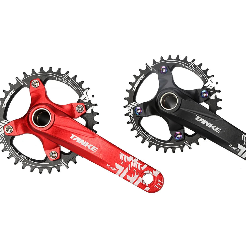 Bicycle Crank & Chainwheel 104BCD MTB Bike Crank Aluminum Alloy with Bottom 170mm Crank 34T/36T Chainwheel