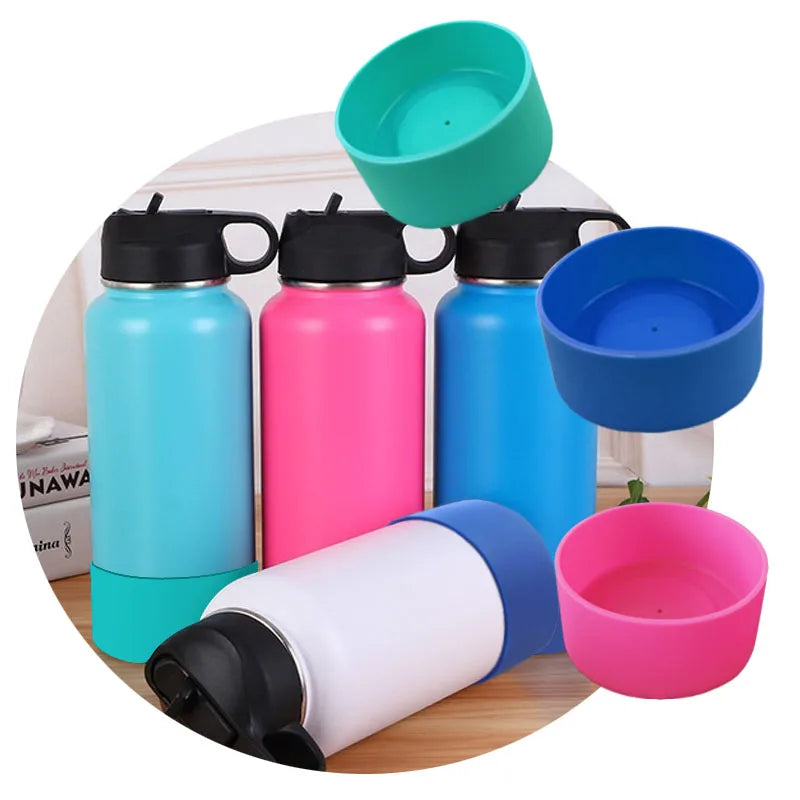 Factory Wholesale Popular  Vacuum Flask Silicone Cup Cover Space Pot Silicone Sleeve for 12OZ - 40OZ