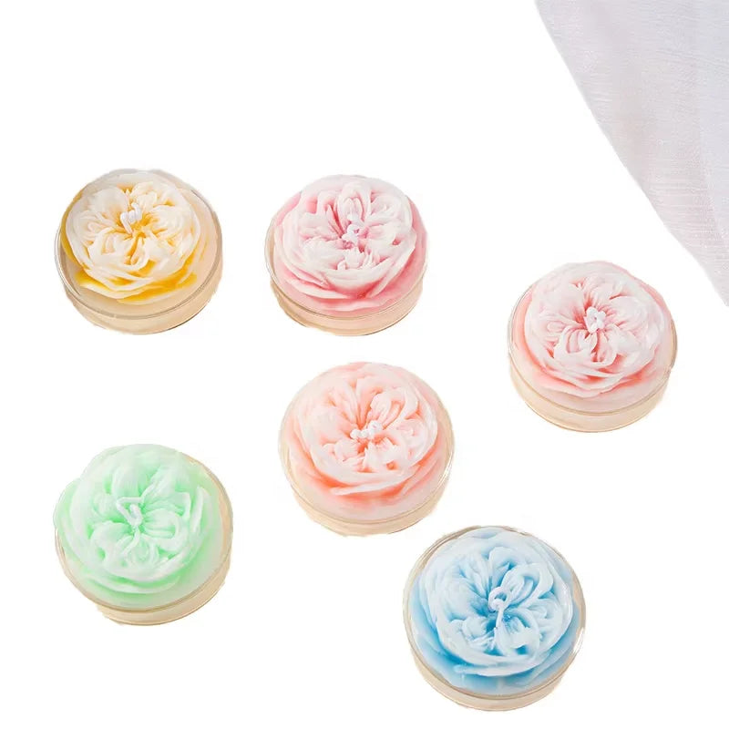 Home Decor Weddings Valentine's Day Gifts Smokeless Aroma Candles Roes Flower Shaped Luxury Soy Wax Scented Candles