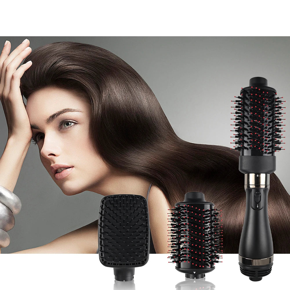 Hot Air Brush Volumizer & Styler & Dry 3 in 1 1200 Watt Salon Lightweight Negative Ion Ceramic Oval Design Blow Dryers