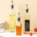 Glass square Seasoning Oil Pot Leakage-proof Kitchen Oil Bottle Sesame Sauce Vinegar Oil Bottle