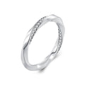 925 Sterling Silver Mobius Strip Promise Rings AAA Zircon Wedding Ring for Women for Love Geometric Ring Party Gift BSR457