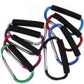 HXY 133MM Outdoor Multi-purpose Sponge Shopping Fashion Laser Carabiner Aluminum Alloy Safety Roller Skating Lifting Shoes Gift
