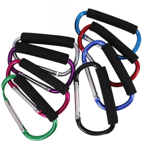 HXY 133MM Outdoor Multi-purpose Sponge Shopping Fashion Laser Carabiner Aluminum Alloy Safety Roller Skating Lifting Shoes Gift