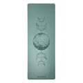 Green White Black Purple Pink Laser Engrave Moon Phase Customised Eco Natural Rubber Blue Pu Yoga Mat With Alignment Lines