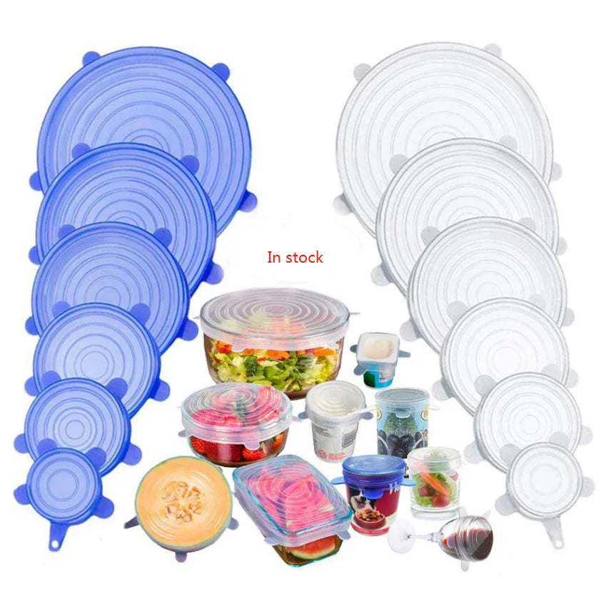 Wholesale OEM Quick Dispatch Reusable BPA Free Food Fresh Covers Silicone Stretch Lids