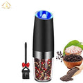 Automatic Salt Pepper Grinder Gravity Electric Pepper Mill Set Adjustable Coarseness Salt and Pepper Grinder With Blue LED