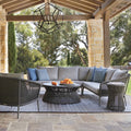Durable Outdoor Rattan Woven Sofa Garden Table Chair Set Waterproof and Sunscreen for Dining Courtyards
