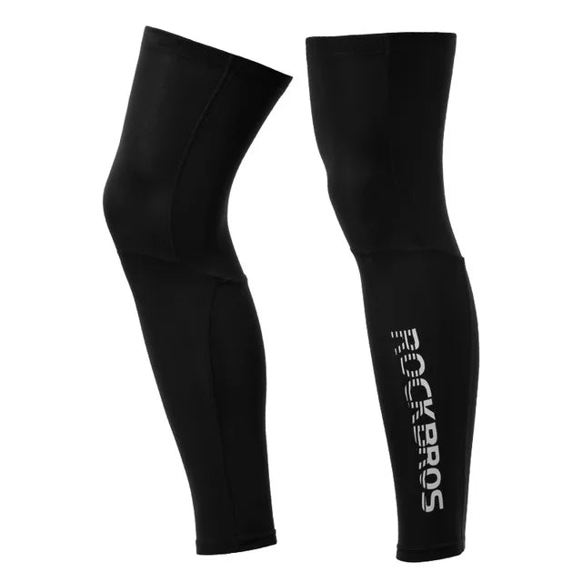 ROCKBROS Ice Silk Cycling Legwarmers Anti-uv Sunscreen Gaiter Leg Sleeves Breathable Rock Brothers Leggings for Men
