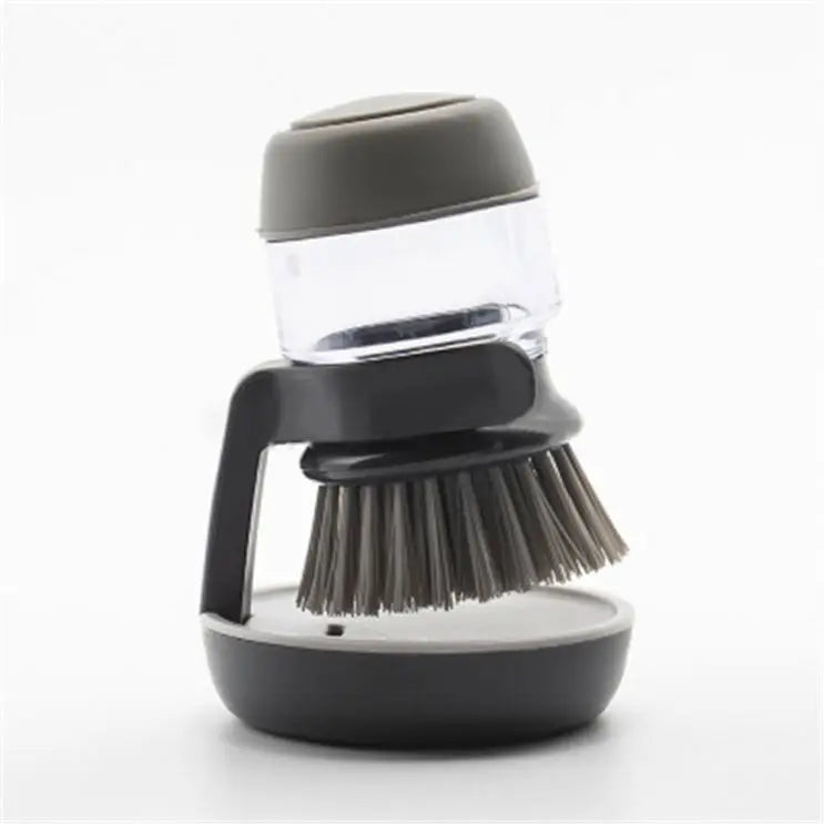 Professional Kitchen Cleaning Automatic Liquid Addition Artifact Household Plastic Dishwashing Brush Round Pot Brush