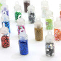 Hot Sale Bottled 24/48 Pcs/seBottle Glitter Sequins Nail Art Accessories Flatback Resin Beads Handmade Accessories