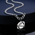 Hot Selling Sports Stainless Steel Laser Engraved American Football Pendant Necklace Personalized Gift