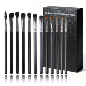 12PCS Synthetic Fiber Eyeshadow Brush Set with Wood Handle Private Label Wholesale Makeup Tools
