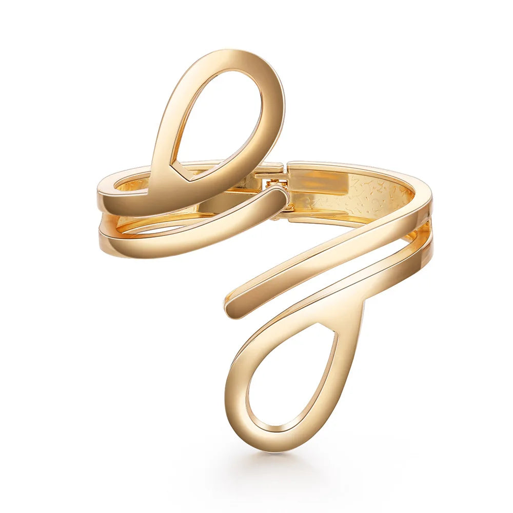 DHJ60171 Top Quality Fashion Alloy Gold Bangle Women Teardrop Bangle Gold Bangle Jewelry