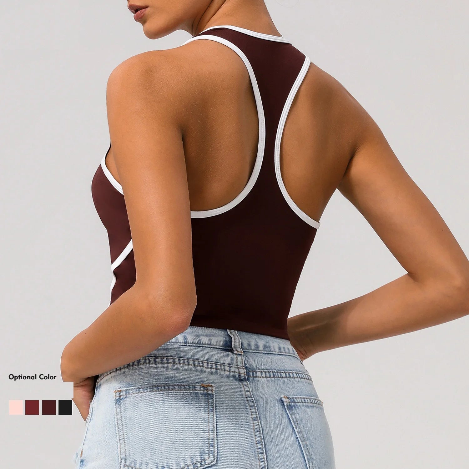 Wholesale Summer Ladies Tank Top Gym Clothing Workout Running Sports T-shirt  Casual Women's Crop Top