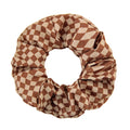 Genya Large Hair Scrunchies Black and White Checkered Hair Accessories for Women Girl Ponytail Holders Plaid Scrunchies