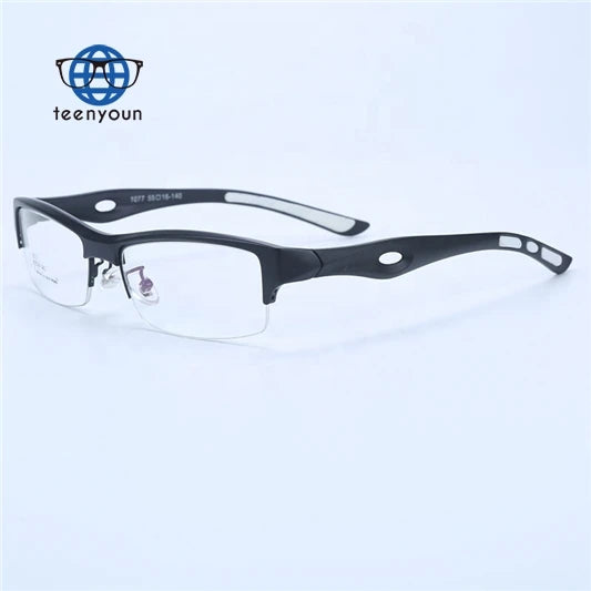 Teenyoun Luxury Business Optical Eyewear Frames Myopia Spectacle Tr90 Glasses Frame Eyeglasses Half Glass for Men