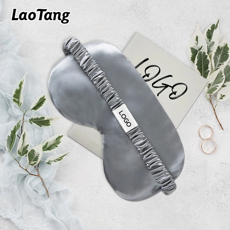 Laotang New Soft Cotton Eye Mask Night Blindfold Eyeshade Cover for Women Men Elastic Business Gifts Silk Sleep Accessories