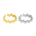 WuQie Unique Design 925 Sterling Silver 18k Gold Plated Irregular Beaded Ring