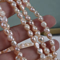 40-41cm Lengthened Semi-Finished 7mm Baroque Small Stone Natural Freshwater Loose Beads DIY-friendly Color for Small Projects