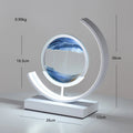 Modern Wedding Bedside Quicksand Painting Table Bedroom Lamp Decorative Glass 3D Sand Leaky Hourglass