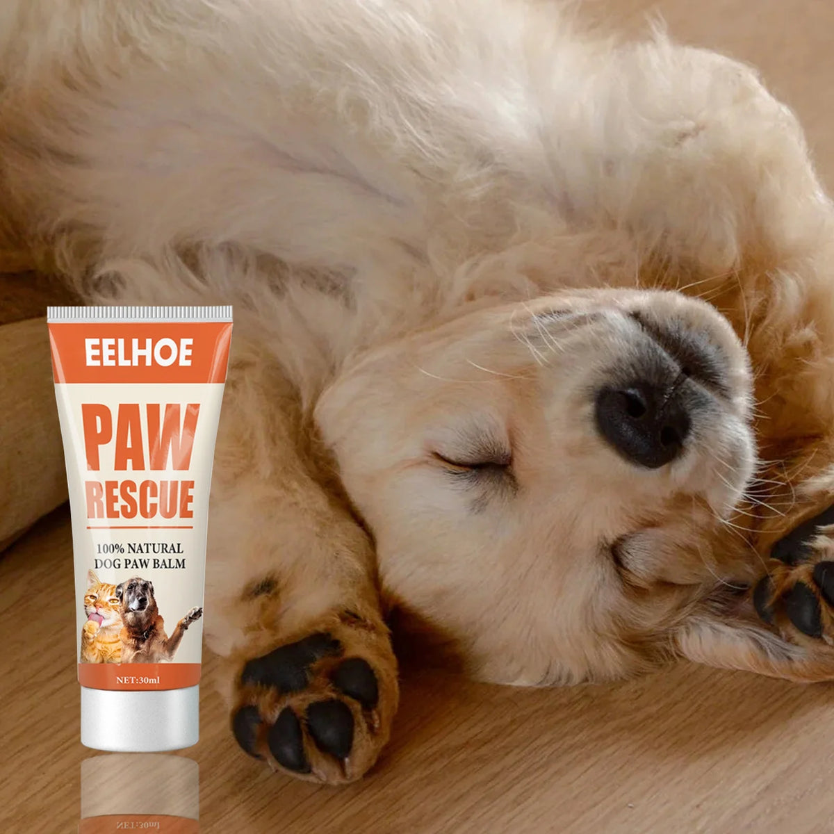 EELHOE 100% Natural Vegan Moisturizing Repairing Delicate Pet Paw Protection Fresh Scent Cat Dog Small Animal Paw Cream
