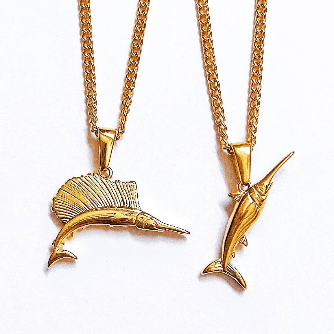 Minimalist Shark Pendant Dainty Shark Necklace Gold Stainless Steel Ovean Lover Necklace Animal Jewelry Cross Pendant