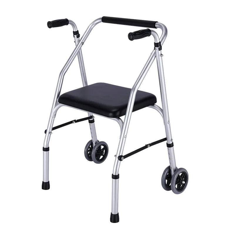 Aluminum Frame Assisted Walking Wheelchair Rollator Walker With Seat With Basket for Senior
