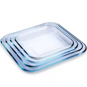Factory Wholesale High Borosilicate Glass Bakeware Tray Backing Pan Bakeware