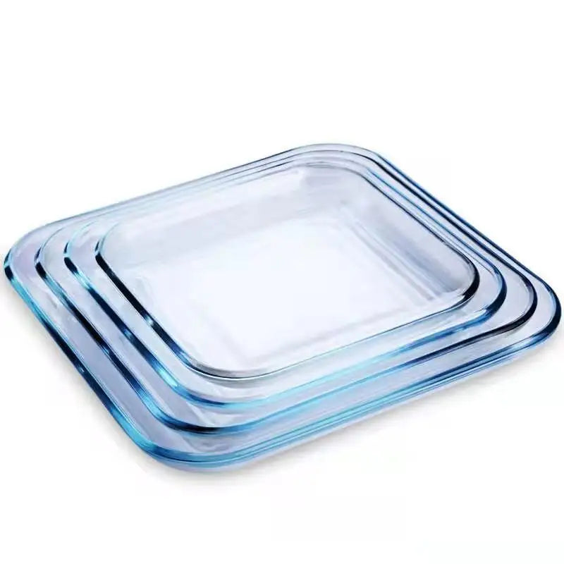 Factory Wholesale High Borosilicate Glass Bakeware Tray Backing Pan Bakeware